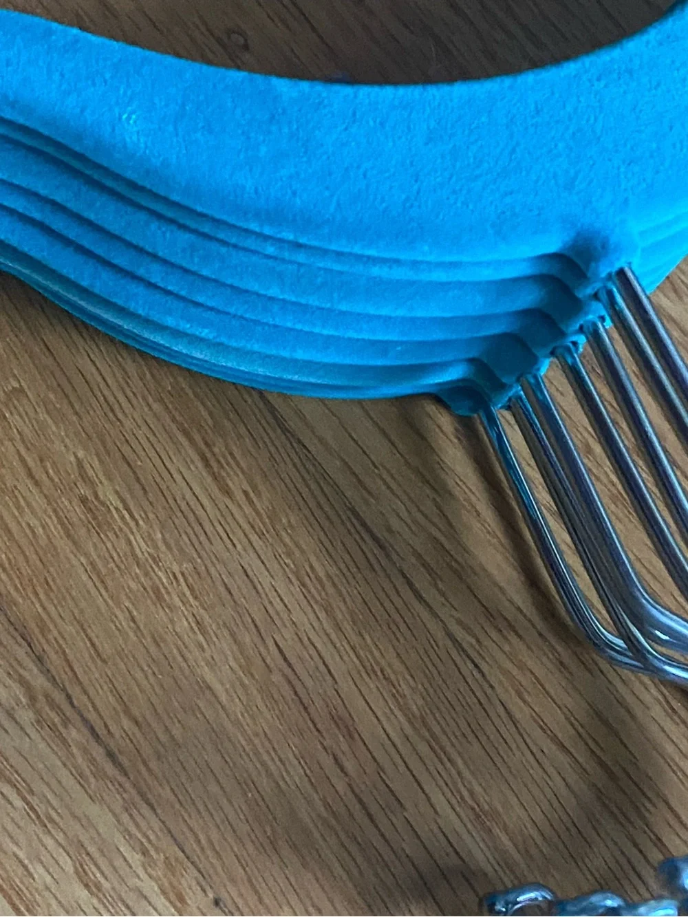 Velvet Non-Slip Hangers 10 pack - Turquoise Blue Set